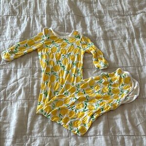 Little Sleepies lemon print newborn gown